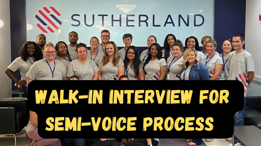 Semi Voice Process Jobs at Sutherland Hyderabad