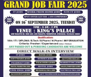 Mega Job Mela in Hyderabad 2025