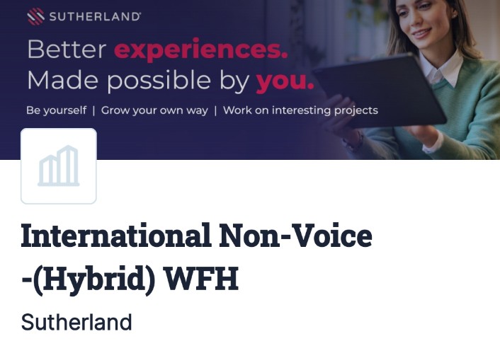 International Non-Voice -(Hybrid) WFH
