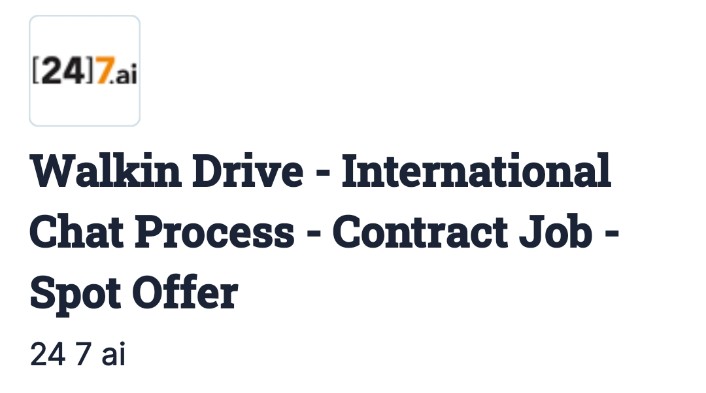 [24]7.ai Hiring For Chat/Semi Voice Process Hyderabad