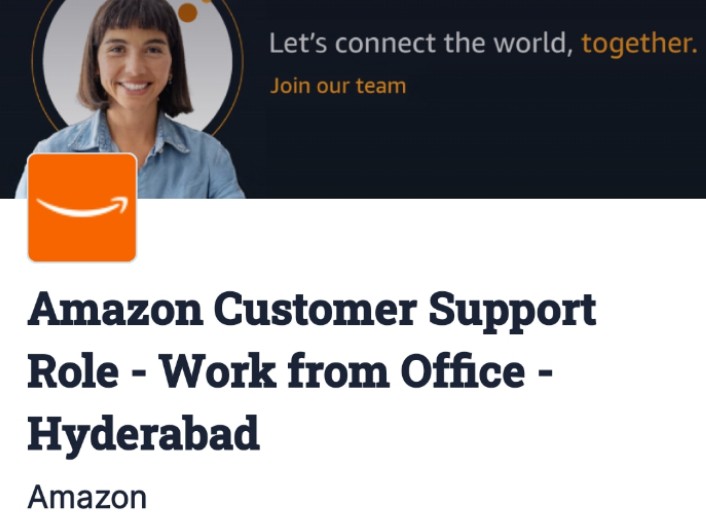 Amazon Customer Support Jobs in Hyderabad 2025