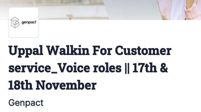 Genpact Walk-in interviews in Hyderabad for Semi-Voice Process 2025