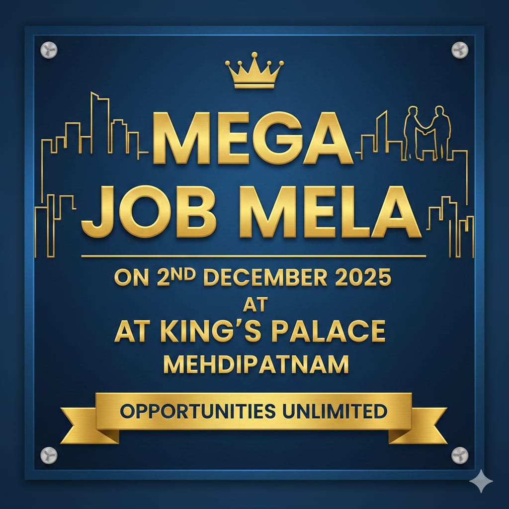 Mega Job Mela on 2nd December at Mehdipatnam Hyderabad