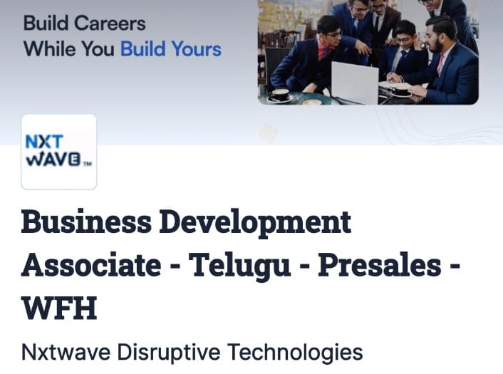 Work From Home Jobs in Nxt Ware Hyderabad 2025