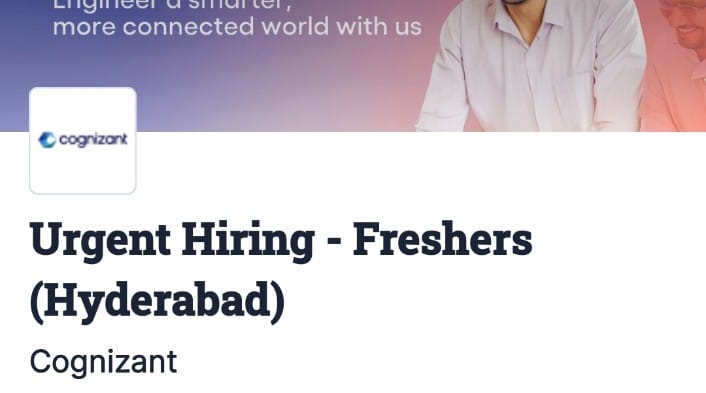 Cognizant Bulk Hiring in Hyderabad #Cognizant #Bulkhiring