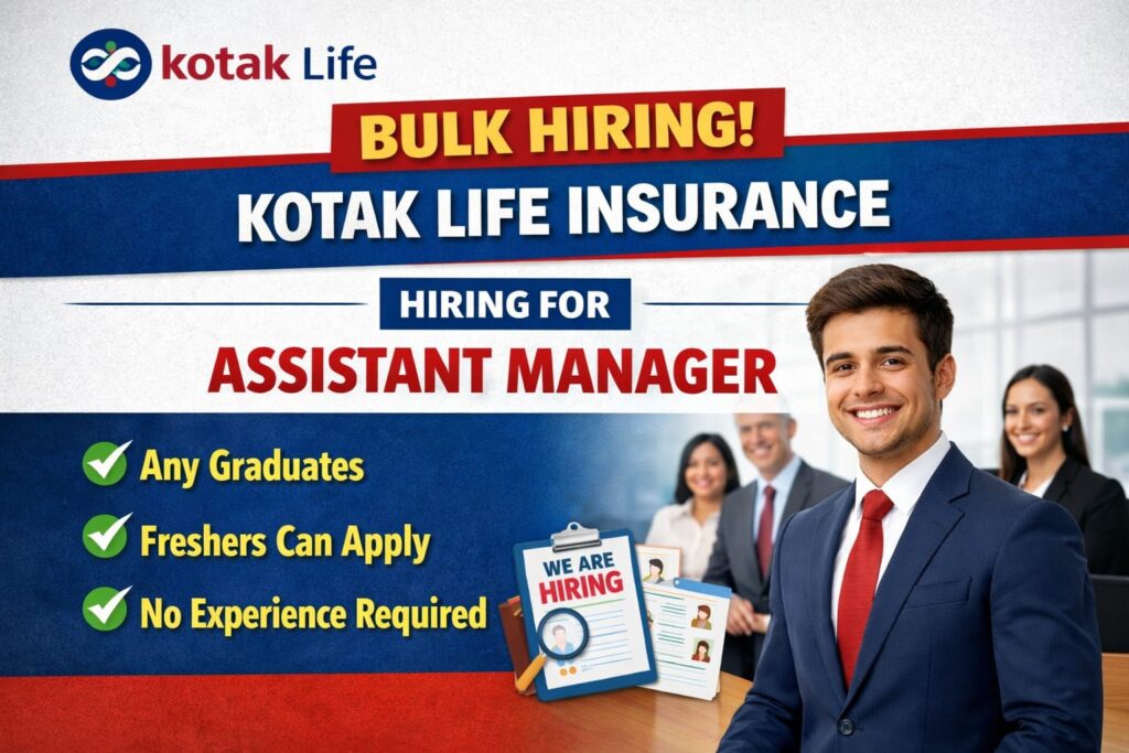 Walk-in interviews in Kotak Life Insurance for Freshers 2026 #kotak #freshers