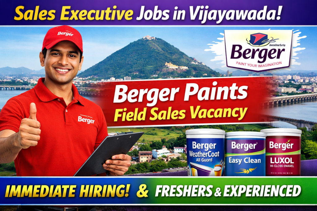 Sales Executive Jobs in Vijayawada | Berger Paints Vacancy 2026