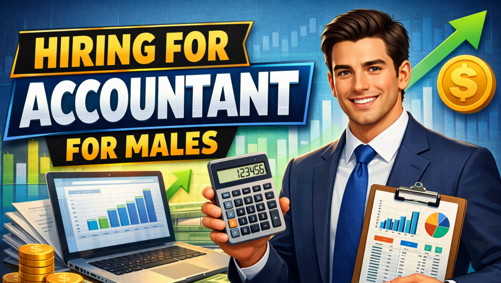 Urgent Hiring: Accountant Jobs for Males | Freshers & Experienced Apply Now
