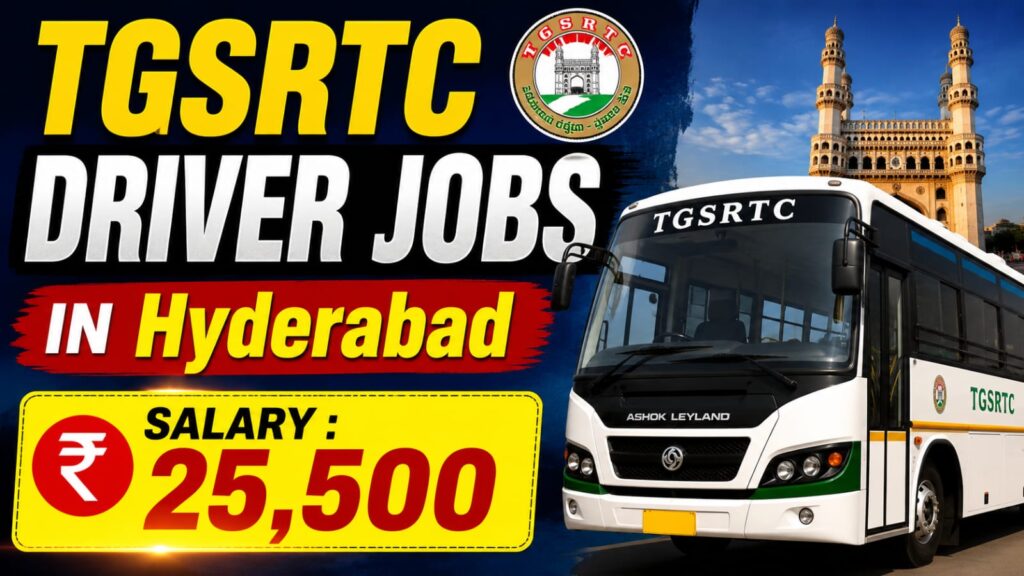 TGSRTC Kukatpally Electric Bus Driver Jobs 2026 - Salary ₹25,500 + Incentives