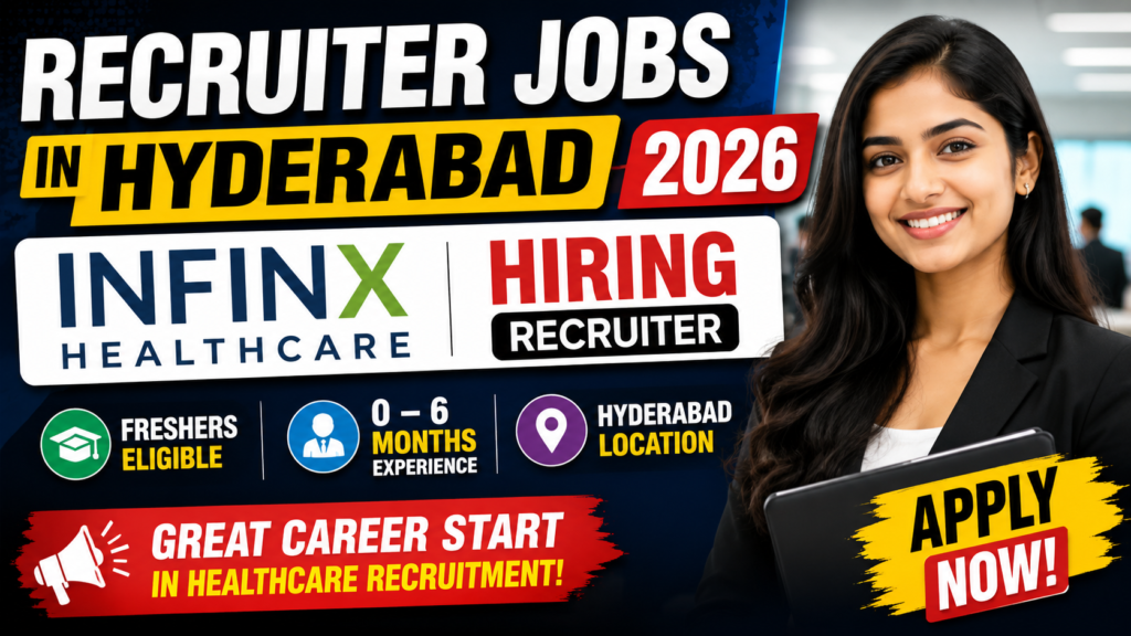 Infinx Healthcare Hiring 2026 | Recruiter Jobs in Hyderabad | Freshers Eligible | 0–6 Months
