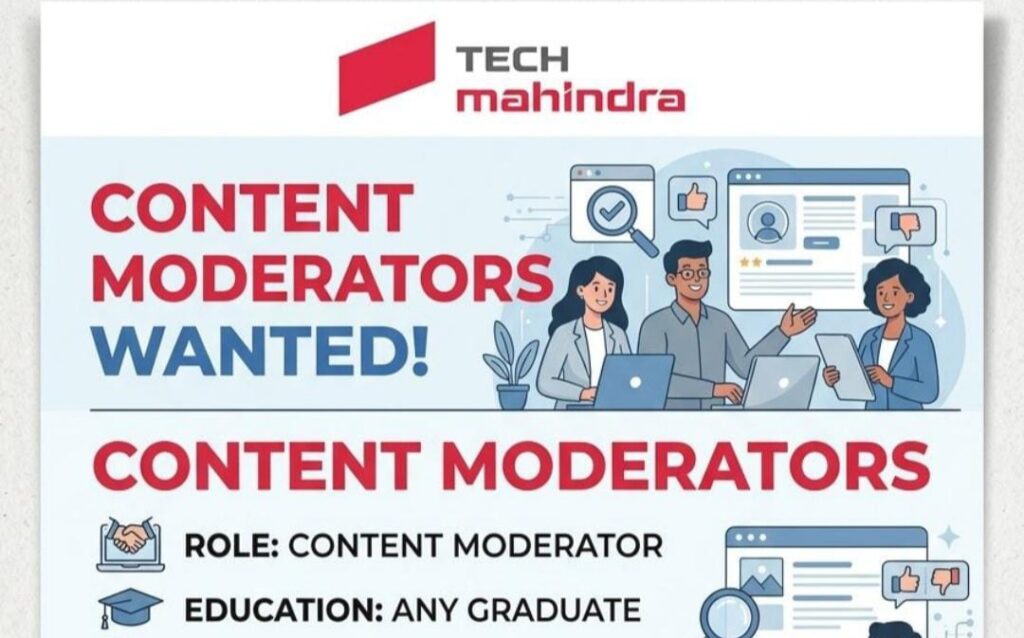 Tech Mahindra Content Moderator Jobs 2026 | Any Graduate | 0–1 Year Experience | Walk-In Interview Hyderabad